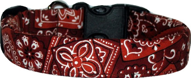 Brown Bandana Handmade Dog Collar